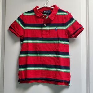 Polo by Ralph Lauren Boys Red Striped  Shirt Size 4T